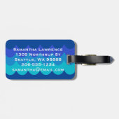 Étiquette À Bagage Balise de bagage de conception de natation (Dos horizontal)