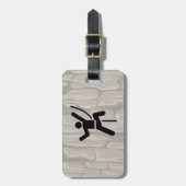 Étiquette À Bagage Balise de bagage de conception Escalade de roche (Devant Vertical)