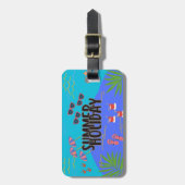 Étiquette À Bagage Balise de bagage de coucher de soleil tropical (Devant Vertical)