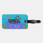 Étiquette À Bagage Balise de bagage de coucher de soleil tropical (Dos horizontal)