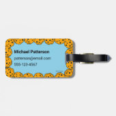 Étiquette À Bagage Balise de bagage de couple de cookie Monster (Dos horizontal)