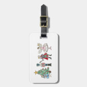 Étiquette À Bagage Balise de bagage de croupe (Devant Vertical)