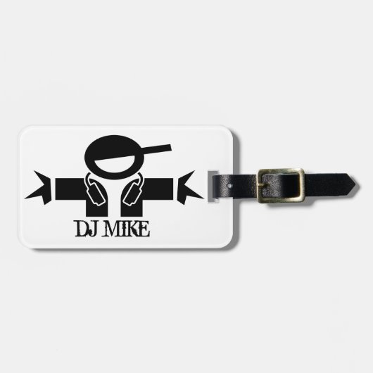 Étiquette À Bagage Balise de bagage de deejay personnalisée | Équipem (Devant horizontal)