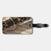 Étiquette À Bagage Balise de bagage de fermeture Clarinet (Dos horizontal)