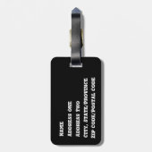 Étiquette À Bagage Balise de bagage de fête d'Halloween (Dos Vertical)