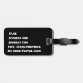 Étiquette À Bagage Balise de bagage de fête d'Halloween (Dos horizontal)