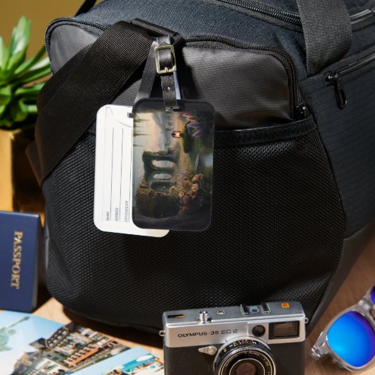 Étiquette À Bagage Balise de bagage de forêt mystique (Recto & Verso)