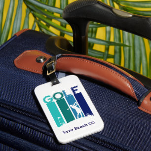 Étiquette À Bagage Balise de bagage de golfeur de femme customisée