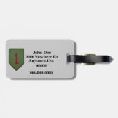 Étiquette À Bagage Balise de bagage de la 1ère division d'infanterie (Dos horizontal)