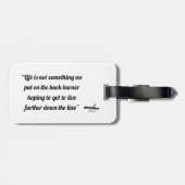 Étiquette À Bagage Balise de bagage de la citation à vie par la poète (Dos horizontal)