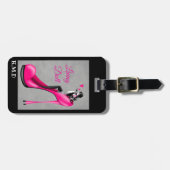 Étiquette À Bagage Balise de bagage de la Dame branchée en Stiletto r (Devant horizontal)