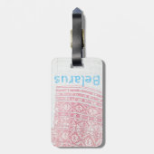 Étiquette À Bagage Balise de bagage de l'architecture biélorusse de M (Dos Vertical)