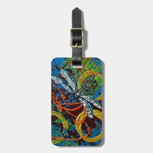 Étiquette À Bagage Balise de bagage de libellule (Devant Vertical)