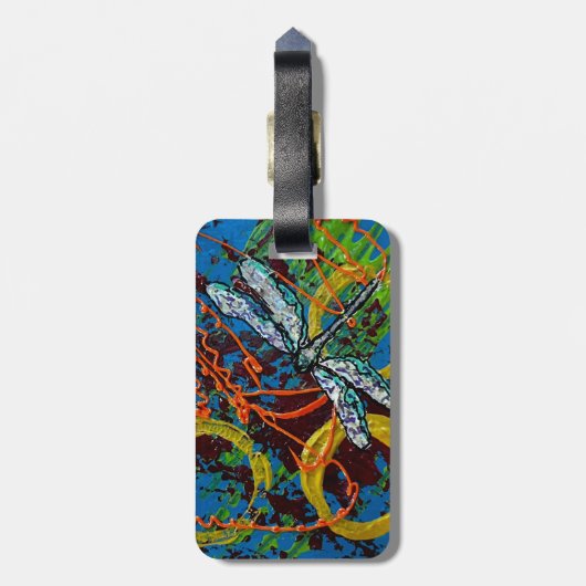 Étiquette À Bagage Balise de bagage de libellule (Dos Vertical)