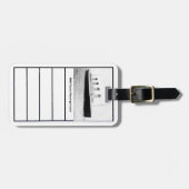 Étiquette À Bagage Balise de bagage de ligne de transport de passager (Devant horizontal)