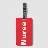 Étiquette À Bagage Balise de bagage de l'infirmière (Devant Vertical)