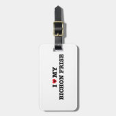 Étiquette À Bagage Balise de bagage de ma cuisse Bichon (Devant Vertical)