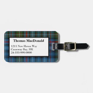 Étiquette À Bagage Balise de bagage de MacDonald Clan Tartan
