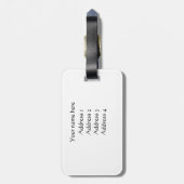 Étiquette À Bagage Balise de bagage de marguerite blanche (Dos Vertical)