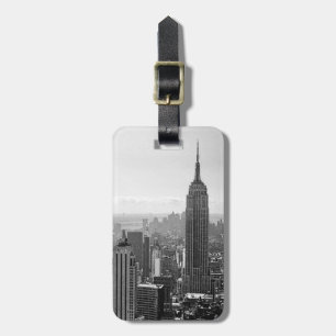 Étiquette À Bagage Balise de bagage de New York en noir et blanc