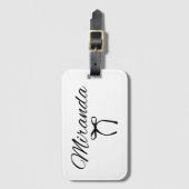 Étiquette À Bagage Balise de bagage de nom personnalisé (Devant Vertical)