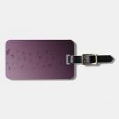 Étiquette À Bagage Balise de bagage de notes musicales gothiques (Devant horizontal)