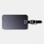 Étiquette À Bagage Balise de bagage de notes musicales gothiques (Devant horizontal)