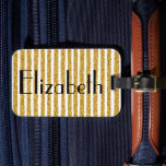 Étiquette À Bagage Balise de bagage de Parties scintillant d'or<br><div class="desc">Élégante simulation de bandes de parties scintillant en or sur étiquettes de bagages. Customisez-vous ou offrez-vous un cadeau.</div>