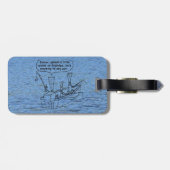 Étiquette À Bagage Balise de bagage de pêche (Dos horizontal)