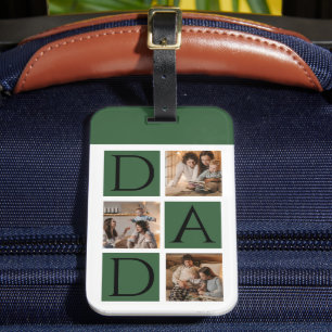 Étiquette À Bagage Balise de bagage de photo moderne "Papa"