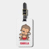 Étiquette À Bagage Balise de bagage de singe personnalisée mignonne ( (Devant Vertical)