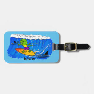 Étiquette À Bagage Balise de bagage de surf de lézard de cou de frill