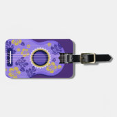 Étiquette À Bagage Balise de bagage de texte personnalisée Ukulele (Devant horizontal)