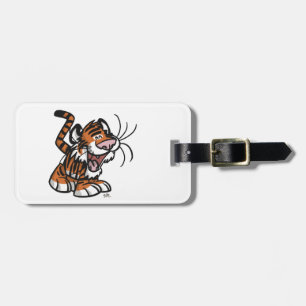 Étiquette À Bagage Balise de bagage de tigre de petit dessin