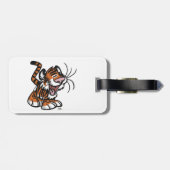Étiquette À Bagage Balise de bagage de tigre de petit dessin (Dos horizontal)
