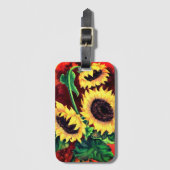 Étiquette À Bagage Balise de bagage de tournesol - Peinture (Devant Vertical)
