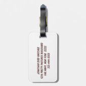 Étiquette À Bagage Balise de bagage de Turquie sauvage (Dos Vertical)