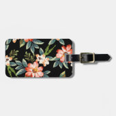 Étiquette À Bagage Balise de bagage de voyage de l'Hibiscus tropical (Devant horizontal)