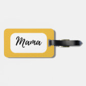 Étiquette À Bagage Balise de bagage de voyage de maman Jaune (Dos horizontal)