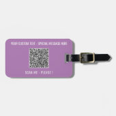 Étiquette À Bagage Balise de bagage des couleurs de texte personnalis (Devant horizontal)