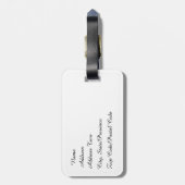 Étiquette À Bagage Balise de bagage des papillons d'aquarelle (Dos Vertical)