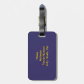 Étiquette À Bagage Balise de bagage d'espace personnalisé (Dos Vertical)