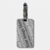 Étiquette À Bagage Balise de bagage d'image personnalisée (Dos Vertical)