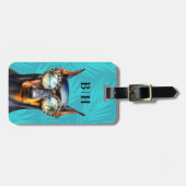 Étiquette À Bagage Balise de bagage Doberman (Devant horizontal)