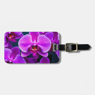Étiquette À Bagage Balise de bagage d'orchidée parfaitement violette