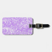 Étiquette À Bagage Balise de bagage d'ornement pourpre personnalisée (Devant horizontal)