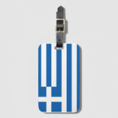 Étiquette À Bagage Balise de bagage drapeau de la Grèce (Devant Vertical)