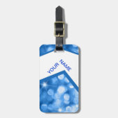 Étiquette À Bagage Balise de bagage du concepteur bleu (Devant Vertical)
