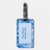 Étiquette À Bagage Balise de bagage du concepteur bleu (Dos Vertical)