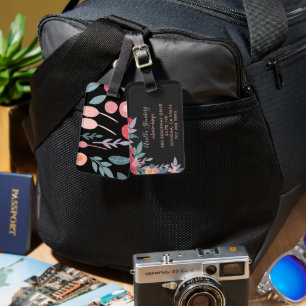 Étiquette À Bagage Balise de bagage du concepteur d'intérieur en fleu